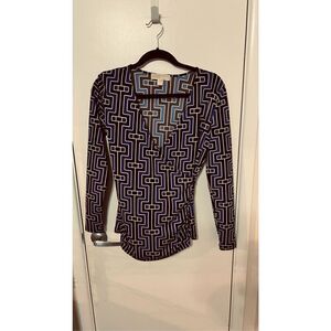 Michael Michael Kors Sheath Wrap Blouse Size S